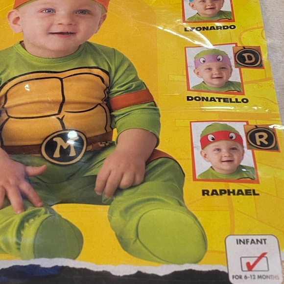 Rubies X Nickelodeon Teenage Mutant Ninja Turtles Infant Costume Sz 6-12 Mos NWT - Picture 5 of 11